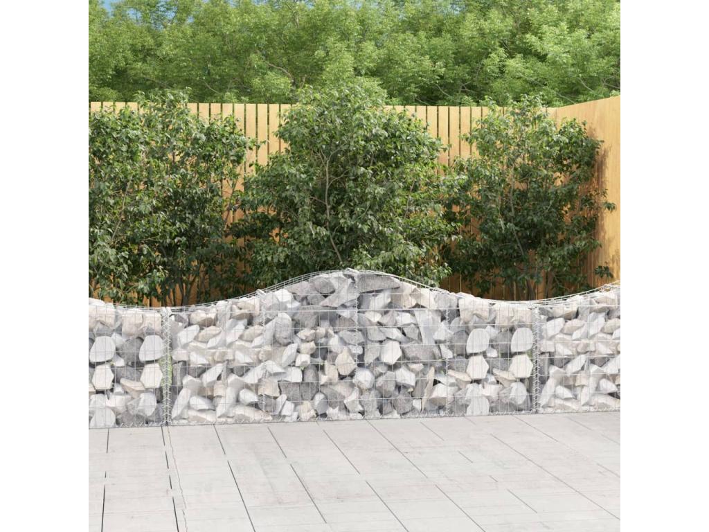 Panier de gabions arqué 200x30x60-80 Fer renforcé