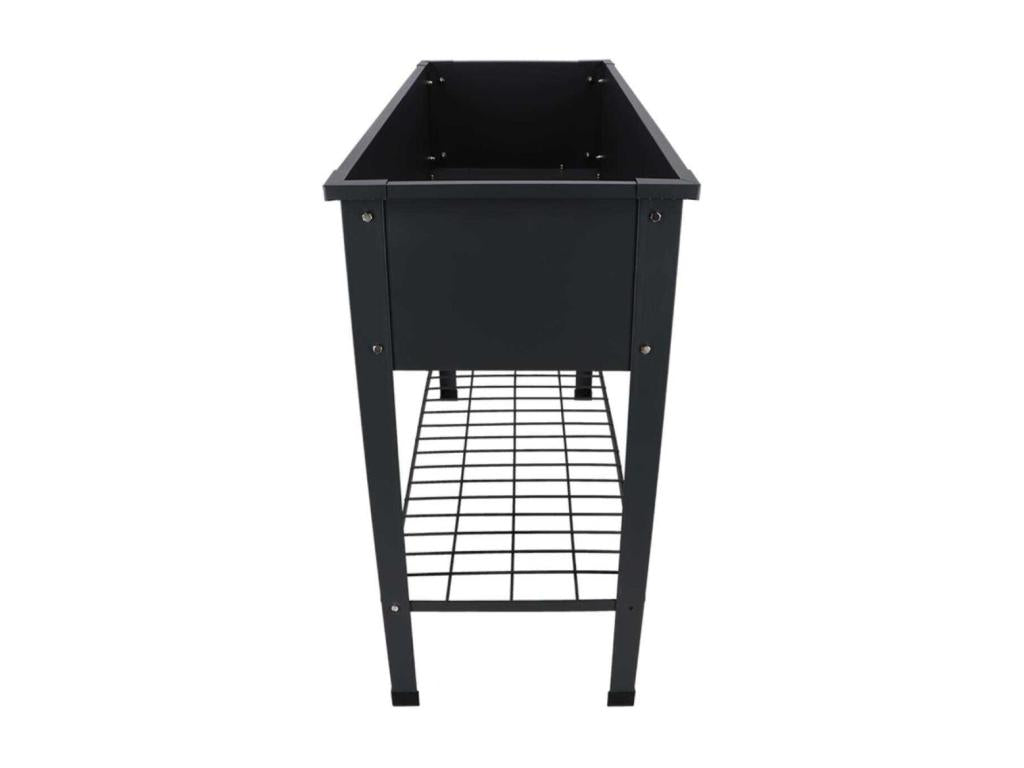 Carré potager en métal anthracite 100,5x40,5x80,5 cm
