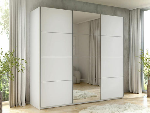 Armoire Homelumiere 364 Blanc 210x250x60cm Portes d'armoire Glissement