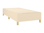 Lit à sommier tapissier avec matelas Crème 80x200 cm Tissu
