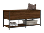Banc de rangement chêne marron 100x42.5x47 cm bois d'ingénierie