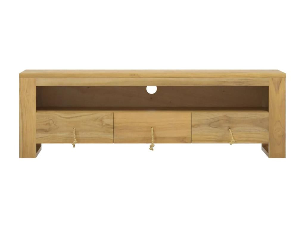 Meuble TV 110x30x35 cm Bois de teck solide