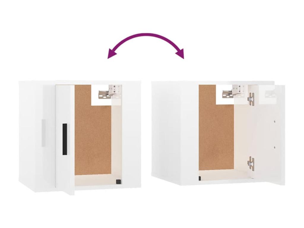 Ensemble de meubles TV 3 mcx Blanc brillant Bois d'ingénierie