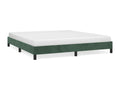 Cadre de lit sans matelas vert foncé 160x200 cm velours