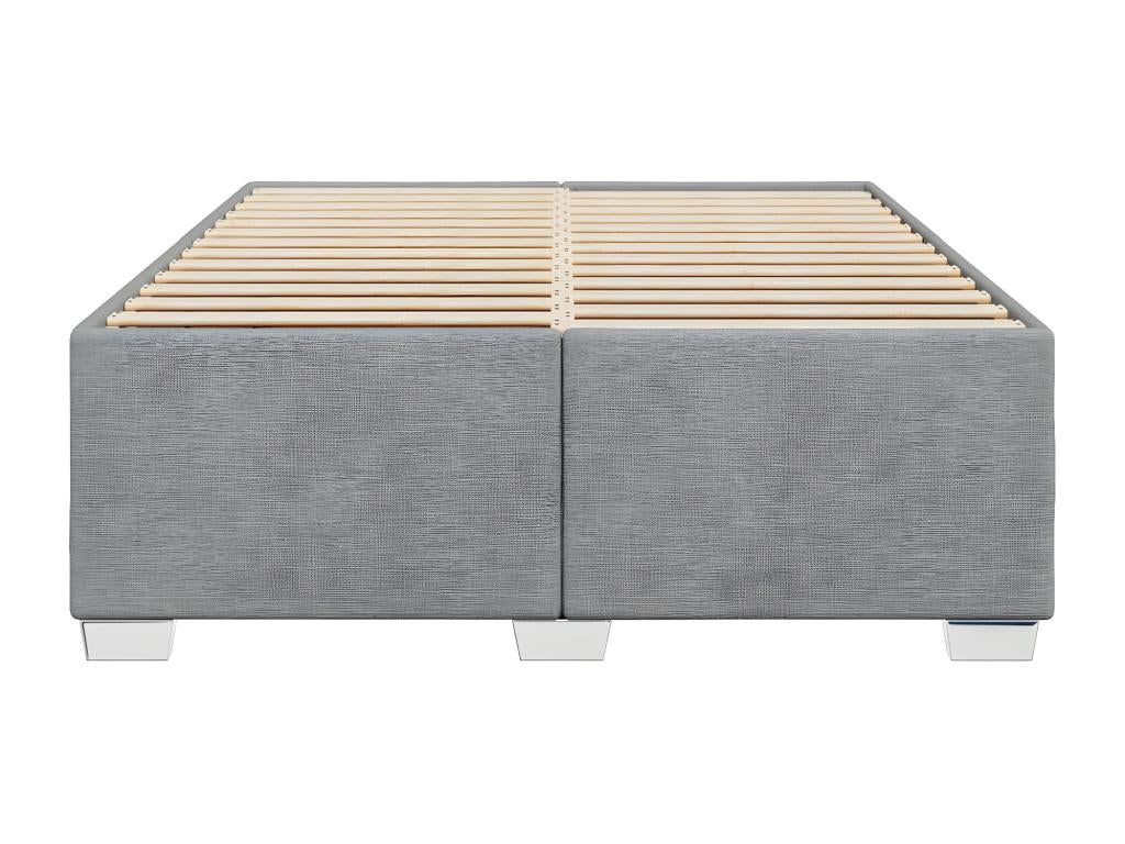 Cadre de lit Gris clair 140x200 cm Tissu