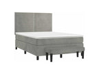 Sommier à Delimoa de lit et matelas Gris clair 140x200 Velours 33100PWFQ