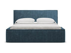 Lit coffre en tissu bouclette 160x200 - bleu Delimoa 03830GYVK