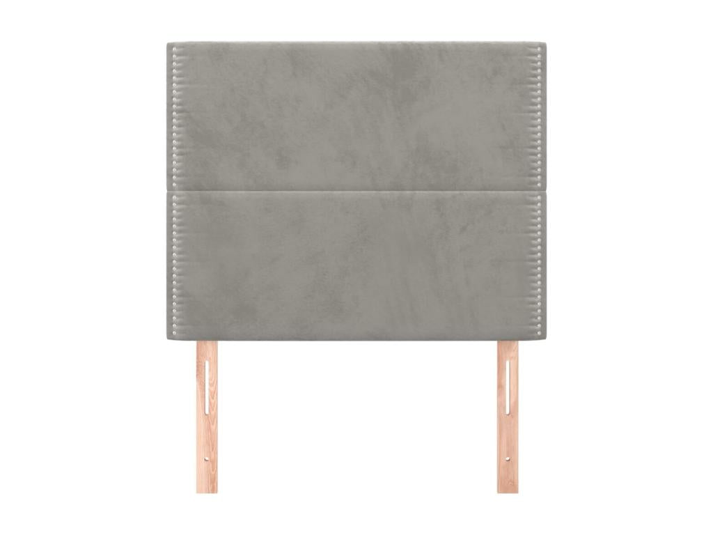 Tête de lit 2 pièces Gris clair 80x5x78/88 cm Velours