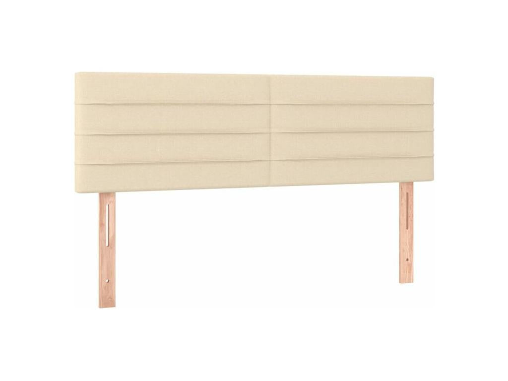 Sommier à Homelumière de lit avec matelas Crème 140x190 Tissu