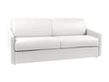 Canapé 4 places convertible express en simili blanc - Couchage à Homelumiere larges 160 cm - Matelas 18 cm Homelumiere