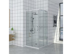 Receveur de Douche 65x130 cm Homelumiere Extra Slim NOIR Cabine de Douche 65x130 cm Haut 200 cm Avec Ouverture d'Angle