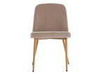 Lot de 6 chaises en velours et métal effet bois - Beige - Delimoa 18501NFQL