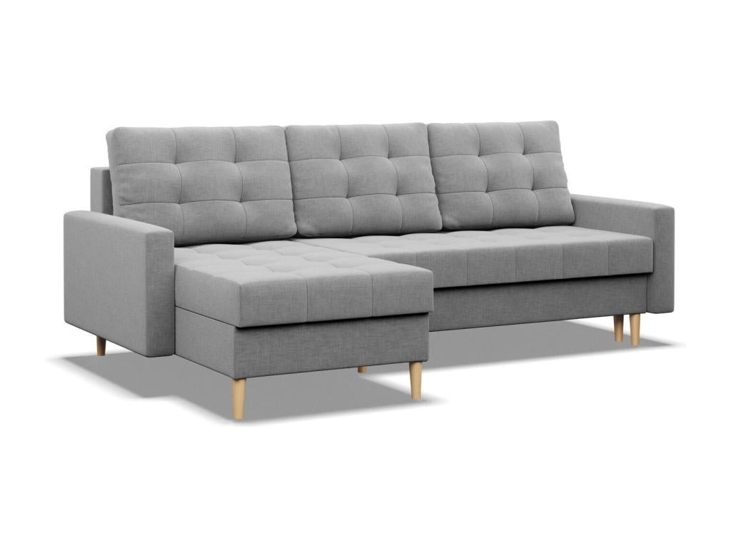Canapé d'angle avec fonction couchage Gris