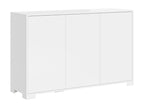 Buffet bas 3 portes 130x40x83 cm Homelumiere blanc brillant
