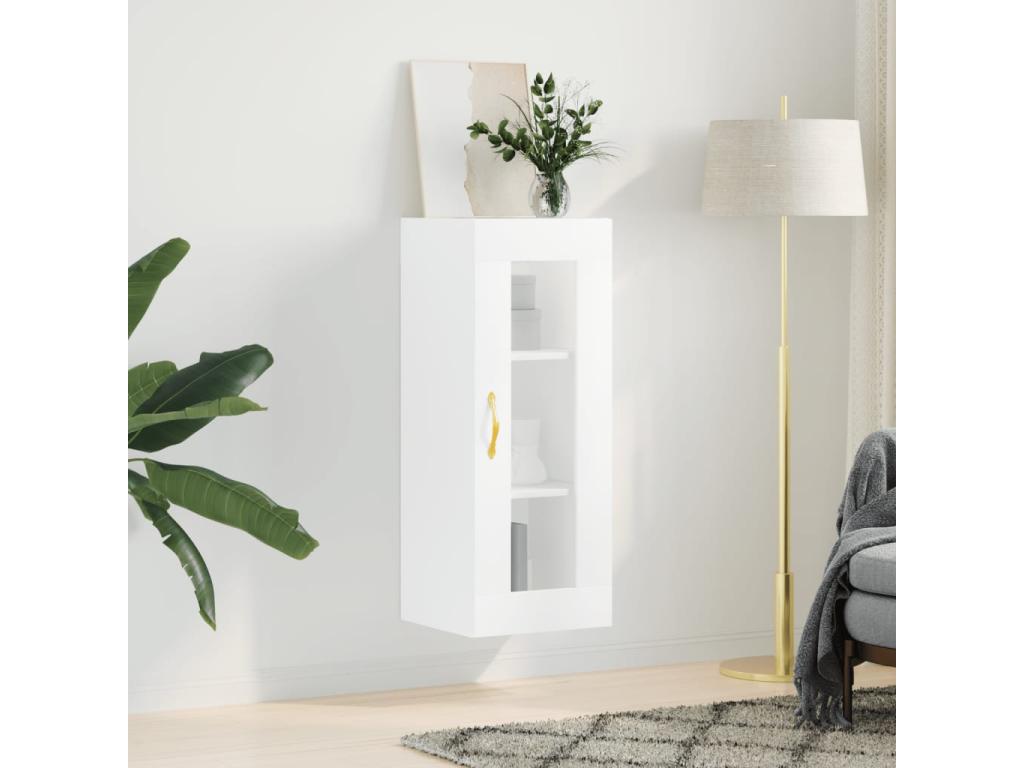 Armoire murale blanche 34,5x34x90 cm