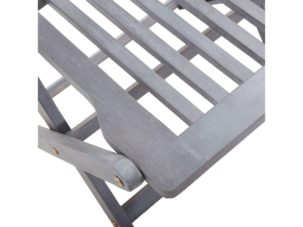 Chaises pliables d'extérieur 2 pièces avec coussins Bois d'Homelumiere