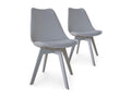 Lot de 2 Chaises Design Homelumiere 82cm Gris