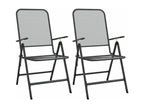 Chaises pliables de jardin lot de 2 Homelumiere métallique Anthracite
