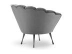 Delimoa - Fauteuil Delimoa en velours gris clair - 98x78x76cm 26753FWSH