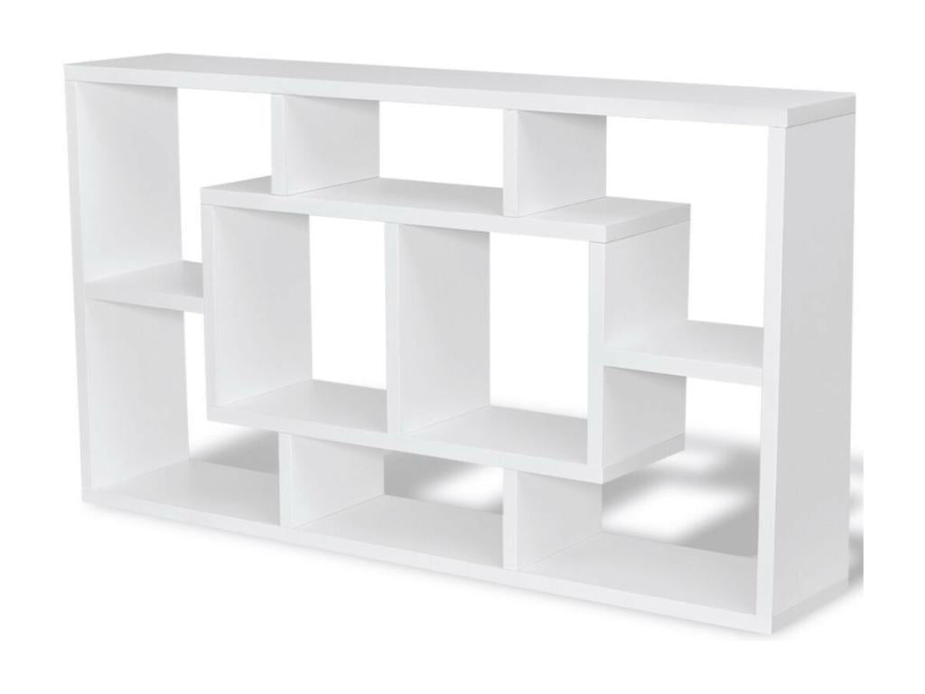 Etagère murale d'affichage 8 compartiments Blanc 57942YCNY