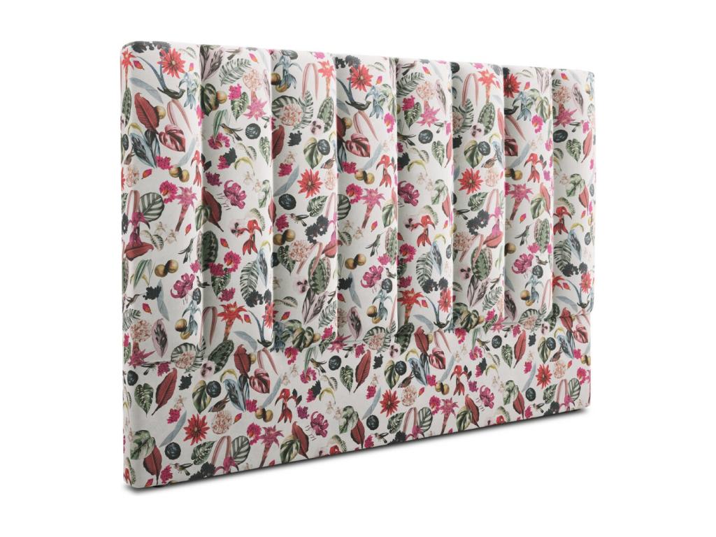 Homelumiere - Tête de lit Homelumiere 160x120cm en velours motif tropical - 160x8x120cm