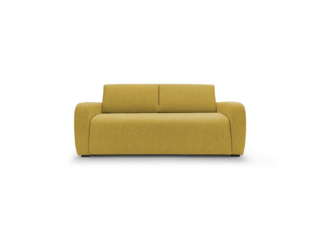 Homelumiere Canapé lit convertible matelas 20 cm en tissu imperméable T03 215 cm mat- 160x197 jaune
