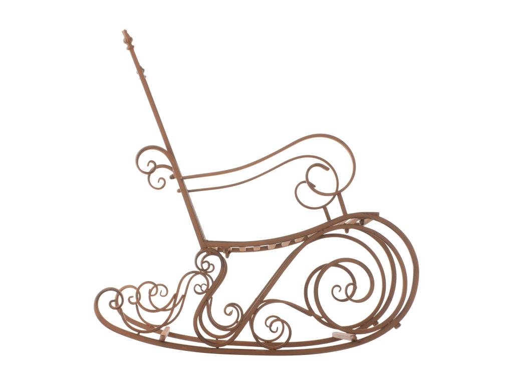 Fauteuil à bascule - Métal / Métal - Marron - Homelumiere