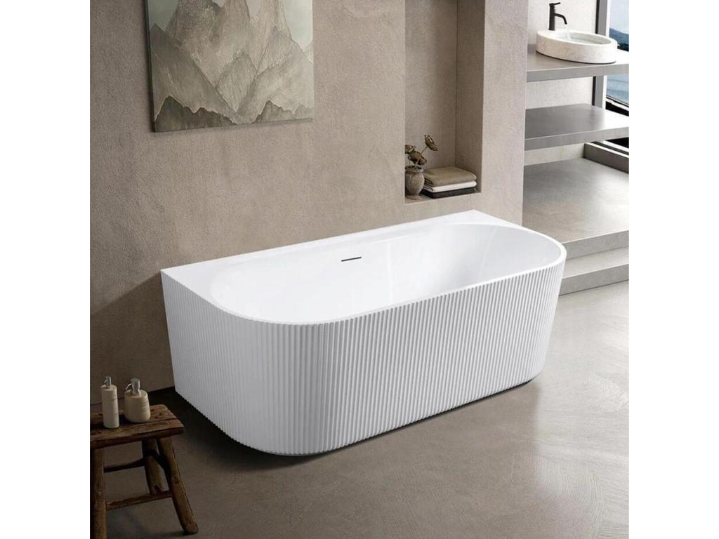 Baignoire Acrylique Murale Homelumiere 170Cm Blanc