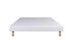 Ensemble Matelas Homelumiere 26cm ressorts ensachés ferme face été/hiver sommier blanc ep 13cm oreiller couette 140x190cm