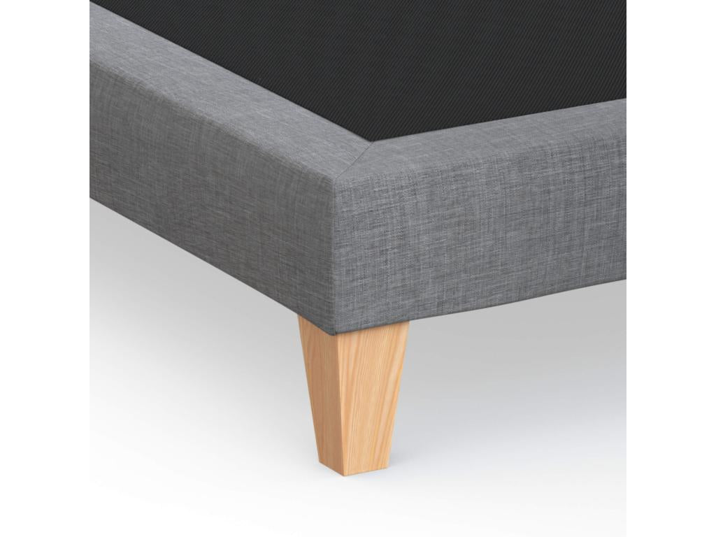 Sommier déco tapissier gris orage - Homelumiere 110x190