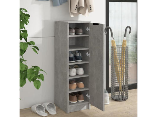 Armoire à chaussures Gris béton 30x35x100 Bois d'ingénierie