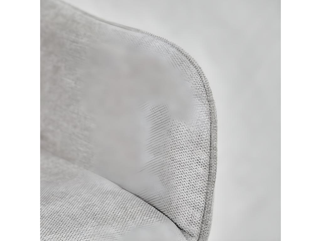 Lot de 2 chaises avec accoudoirs tissu gris clair pieds métal - Homelumiere