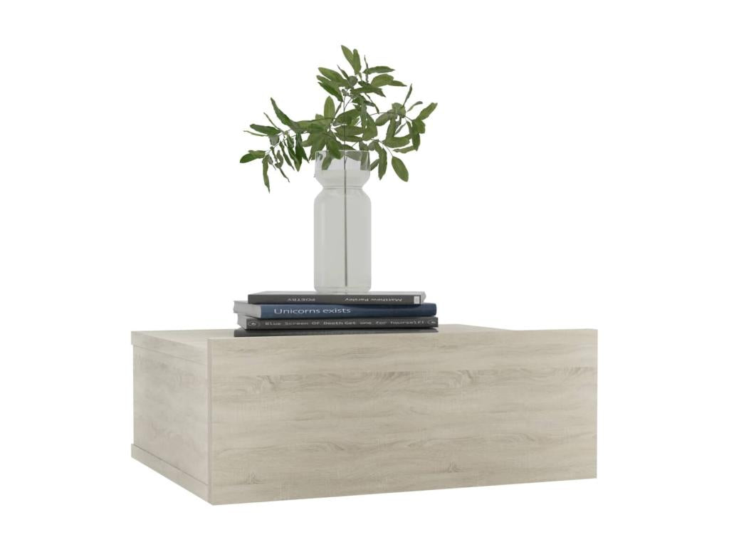 Tables de chevet flottantes 2 pcs Chêne Homelumiere Bois ingénierie