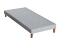 Ensemble matelas mémoire de forme et mousse HR Homelumiere avec sommier - confort français Dimensions - 90x190 cm Sommier - Gris chiné