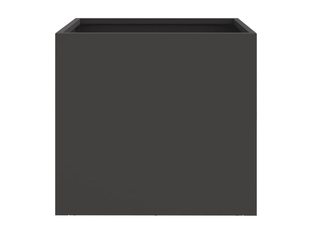 Jardinières 2 pcs noir 32x30x29 acier laminé à froid