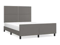 Cadre de lit sans matelas gris 140x200 cm similicuir