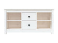 Meuble TV Blanc 103x36,5x52 cm Bois de pin massif