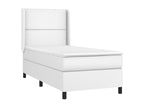 Sommier à Homelumiere de lit avec matelas Blanc 90x200 Similicuir