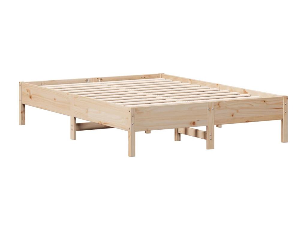 Cadre de lit 135x190 cm Bois de pin massif