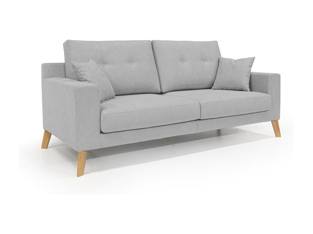 Homelumiere Canapé moderne en tissu doux imperméable T02 166 cm gris clair