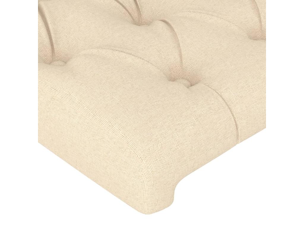 Tête de lit avec oreilles Crème 183x16x78/88 cm Tissu