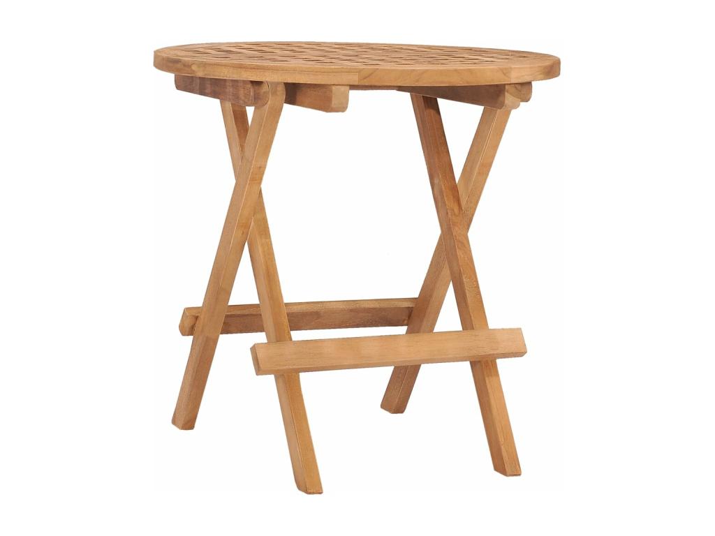 Mobilier à dîner d'extérieur pliable 3 pièces Bois solide de teck