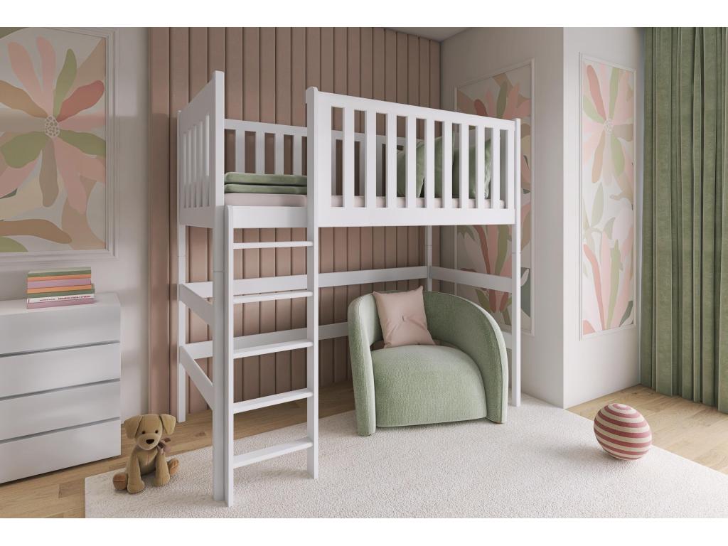 Lit mezzanine Homelumière LB001 80x160 cm Blanc