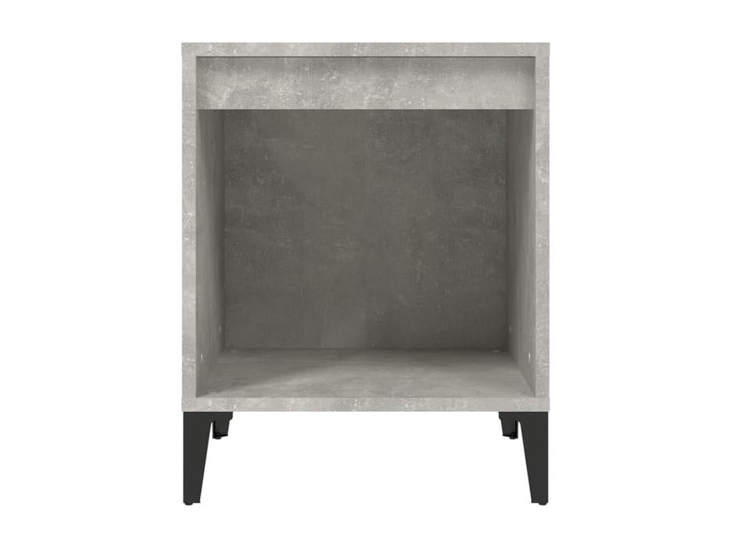 Tables de chevet 2 pièces Gris béton 40x35x50 cm