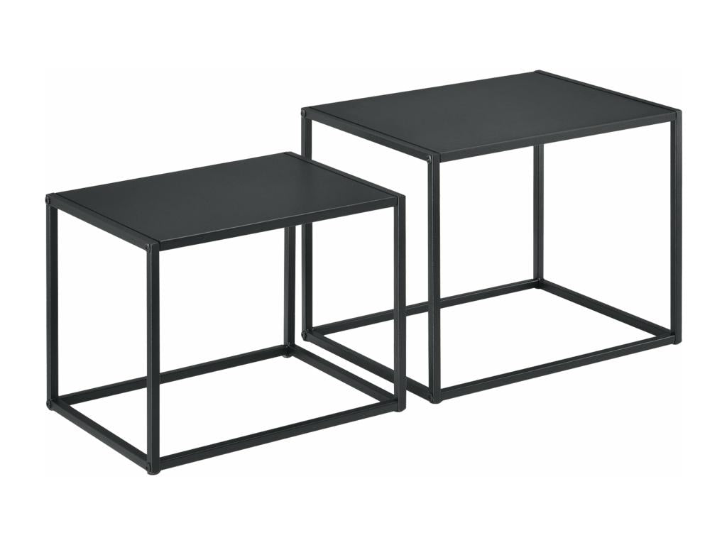 Lot de 2 tables métal argentée 45x35x35 cm 03 0005782/2