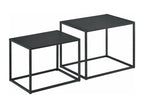 Lot de 2 tables métal argentée 45x35x35 cm 03 0005782/2