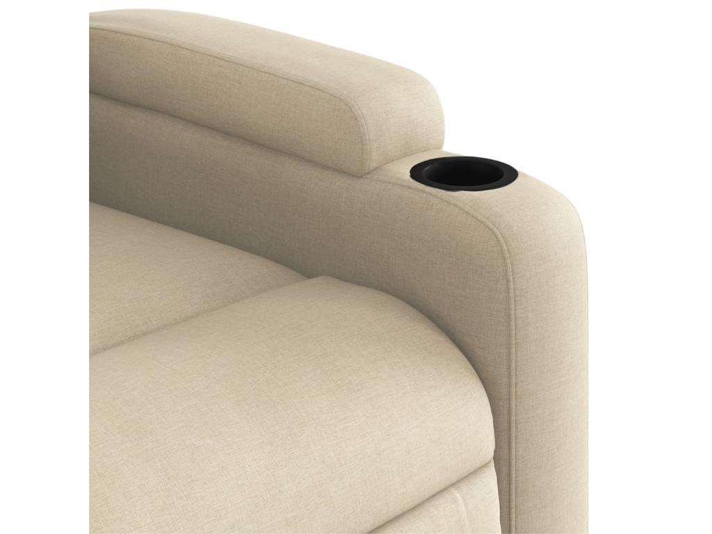 Fauteuil inclinable Crème Tissu
