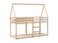 Lit superposé sans matelas 75x190 cm bois de pin massif 64786TBEX