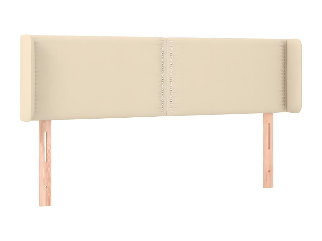 Tête de lit à LED Crème 147x16x78/88 cm Tissu
