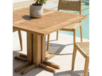 Delimoa - Table à manger jardin carrée 110x110cm teck recyclé 53643OBHN
